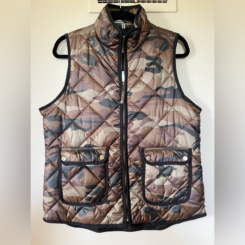Thread & Supply Brown Tan Quilted Vest